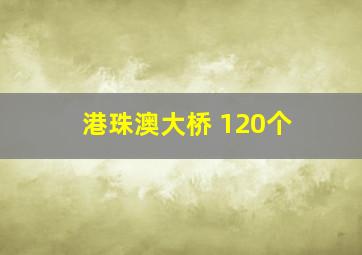 港珠澳大桥 120个